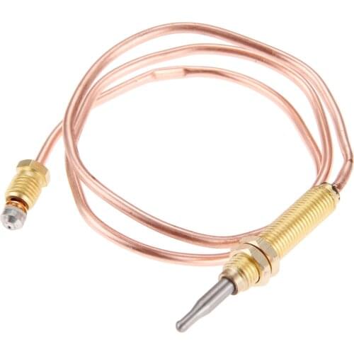 1kit Universal Gas Thermocouple 600mm M8*1 Head Thread with/2nuts fits for Gas Fireplace Fire Pit Grill Stove Outdoor Gas Heater