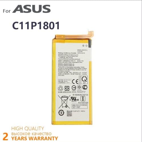 100% Original 4000mAh C11P1801 Battery For ZS600KL Z01QD Phone Battery ASUS ROG 1 Game Phone Batteries Batteria