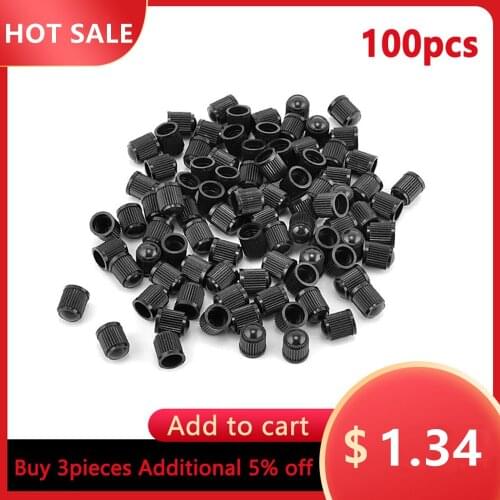 100pcs Black Plastic Auto Car Bike Motorcycle Truck Wheel Tire Valve Stem Caps Car Wheel Caps On The Nipple