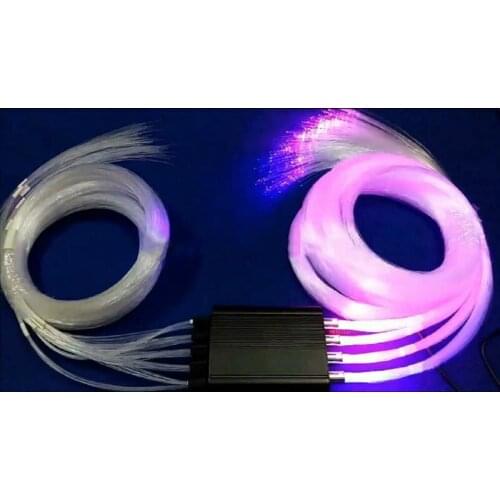 2in1 12V 8W Starry Sky Light Engine Source Twinkle&Meteor Shooting+Fiber optic cable Lighting Kit F/Car Home Roof Ceiling Wall