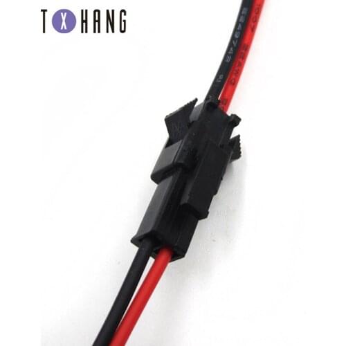 5 Sets JST 2.54mm SM 2-Pin 22AWG Connector Plug Male & Female Battery Charging Cables