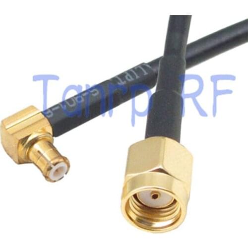 6in MCX male plug right angle to RP-SMA male plug RF connector adapter 15CM Pigtail coaxial jumper cable RG174 extension cord