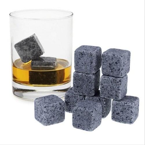 6PCS Sipping Whisky Stones Natural Whiskey Stones Set for Whisky Cooler Rock Bar Tools