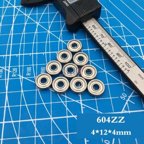 AXK 604ZZ 604z 604 4*12*4mm 1000pcs Miniature Bearing 604zz 2021 New Coming Shoe Usded For Toy/ Machine bearing/carbon steel