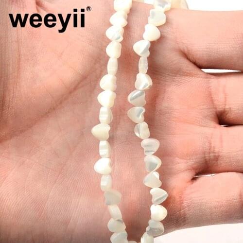 5mm Heart Shape White Natural Stone Beads Pearl Shell Beads For Jewelry Making DIY Bracelet Earring Necklace Accessories