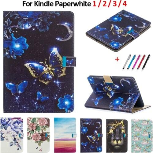 Case For Funda Amazon Kindle Paperwhite Butterfly Flowers Ebook Cover For Kindle Paperwhite 4 Case Paperwhite 1 2 3 2015 2017