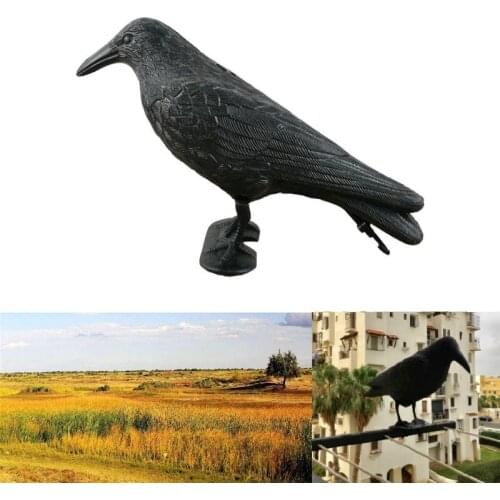 Black Crow Hunting Decoys Garden Bird Deter Scarer Scarecrow Mice Pest Control Deterrent Repeller Decor For Bird Control