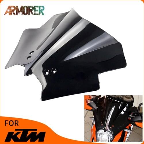 For KTM duke 125 250 390 Double Bubble Motorcycle Windscreen Fairing Windshield Wind Deflector 2012 - 2016 2017 2018 2019 2020