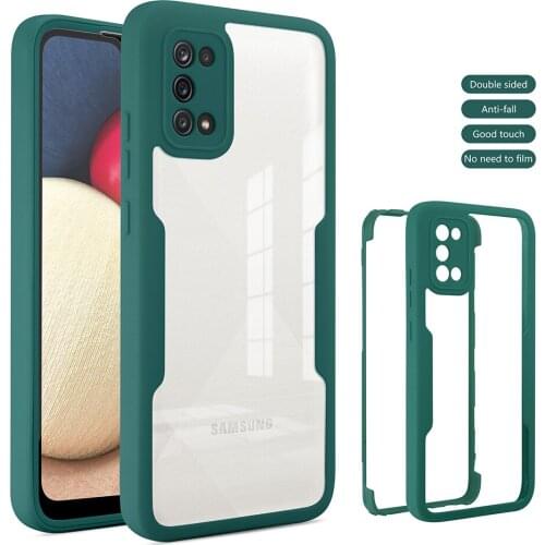 For Samsung Galaxy A52 A72 A82 A12 A22 A32 A A02S A21S Soft Front Protector With Back Shockproof Cover 360 Full Cover Phone Case