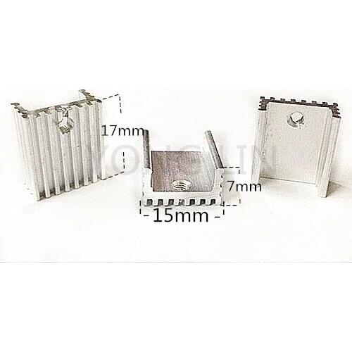 200pieces Heatsink extrusion aluminum heatsink 15*7-17mm to-220 aerotron Transistor heatsink