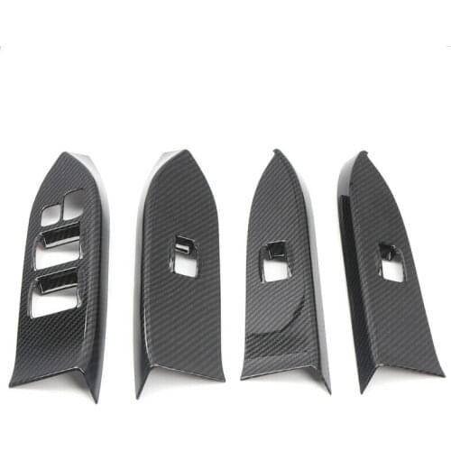 For Mitsubishi Pajero 2007-2019 Car Inner Window Lift Switch Button Panel Cover Trim Frame Decorative Accessories