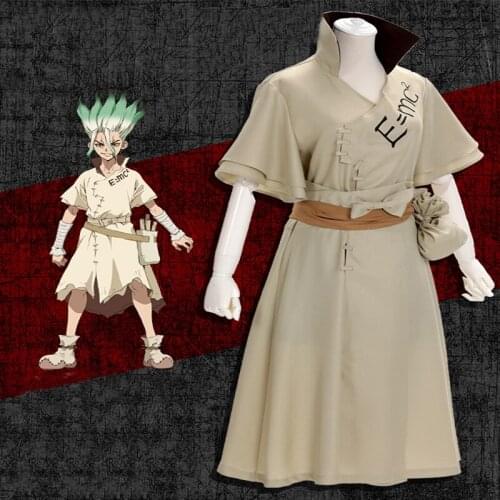 Anime Dr. Stone Cosplay Costumes Senkuu Cosplay Costume Halloween Carnival Party Game Ishigami Senku Cosplay Costume