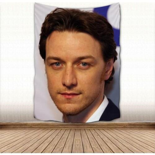 Nice James McAvoy Tapestry Colorful Psychedelic Decorative Carpet Wall Fabric For Living Room Bedroom Tapestries Accessories