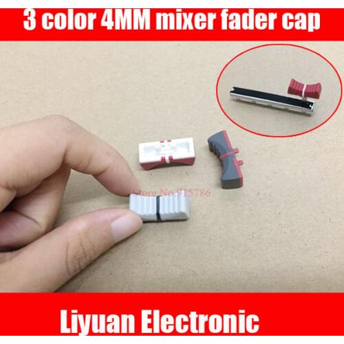30pcs 3 color 4MM mixer fader cap potentiometer push button Adjustment knob For MG166CX-USB MG206C