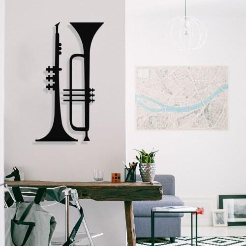 MIGNATIS Jazz Music Two Pairs of Saxophone Design Metal Wall Decor - Kitchen Wall Decor, Office, Living Room