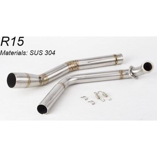 Motorcycle Modified Full System Middle Link Pipe Slip On For YZF R15 MT-15 MT 125 YZFR15 MT15 MT125 2008-2017 Years