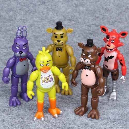 Set Game Figure Golden Freddy Bonnie Foxy Action Figurine Toy Freddy Bear Plastic Collection Dolls For Funs Drop Shipping
