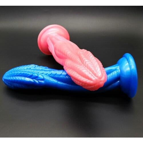 New Soft Anal Plug G-spot Stimulation Big Anal Dildo Realistic Suction Cup Anus Dilator Erotic Sex Toys For Women Men Blue Pink