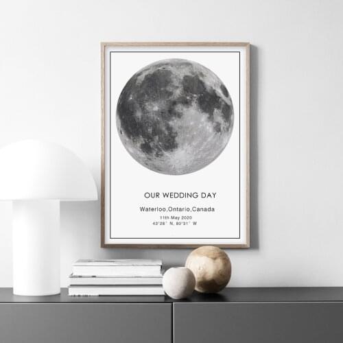 Personalized Star Map Wall Art Poster Night Sky Canvas Painting Wedding Gift Constellation Print Pictures Home Nursery Decor