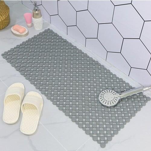 Hollow Out Bathroom Mat Non-slip Rectangle Shower Bath Mat Solid Color Waterproof Bathtub Toilet Floor Cover Household for Home