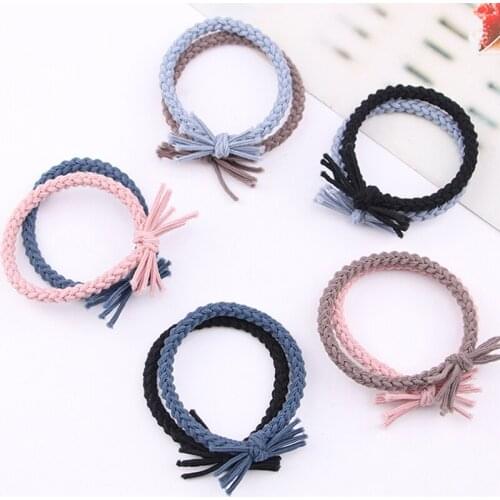 6pcs/Set Women Girls Elastic Hair Bands Ponytail Holder Rubber Bands Hair Rope Ties Scrunchie Headband Hair Accessories for Baby
