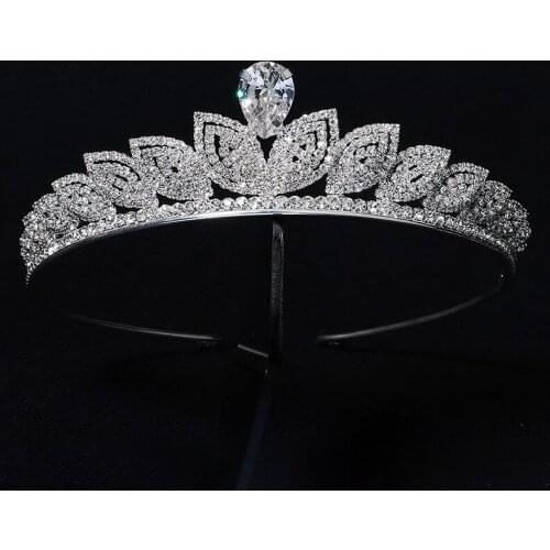 Luxury Metal Rhinestones Bridal Crown Headwear For Womens Wedding Birthday Headband Hair Accessories Accesorios Para El Cabello