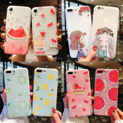 MOXOM Fruit Silicon Phone Case For iPhone 7 8 Plus XS Max XR Rose Floral Cases For iPhone X 8 7 6 6S Plus 5 SE Soft TPU Cover