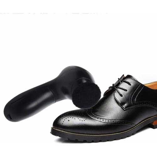 SKYMEN 1Set Handheld Automatic Electric Shoe Brush Shine Polisher 5AA Battery Power Supply