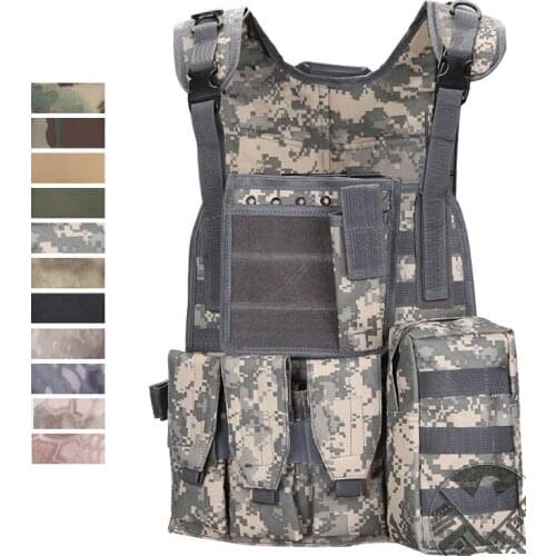 Tactical Outdoor Molle Hunting Vest Airsoft Paintball Protection Vest Plate Carrier Vest Military Gear Body Combat CS Equipment
