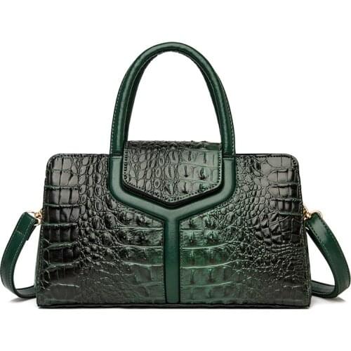 Designer Handbags High Quality Office Work Fashion Tote Bag Ladies PU Leather Alligator Shoulder Bags for Women Messenger Bags