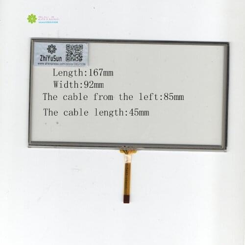 ZhiYuSun Wholesale KDT-5487 167mm*93mm NEW 7inch 4 lines For Car DVD touch screen panel 167*93 glass this is compatible