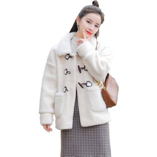 Winter Jacket Female Fur One Net Red Thick Warmth Short Korean Loose Was Thin Lamb Wool Coat Women Overcome