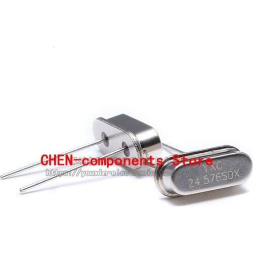 10pcs in-line passive crystal oscillator/HC-49US 24.576MHZ 20PPM 20PF X49SD24576MSD2SC