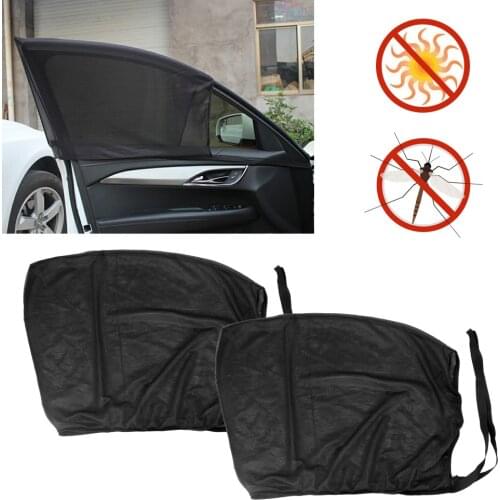 For Front Side Window UV Protection Car Sun Shade Car Curtains Mesh Cover Window Sun Shade Interior Accessories 2Pcs