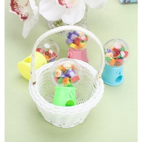 2021 15pcs/box Twist Machine Rubber Cartoon Elastic New Selling Fruit Style Funny Eraser Children Gifts Students Small