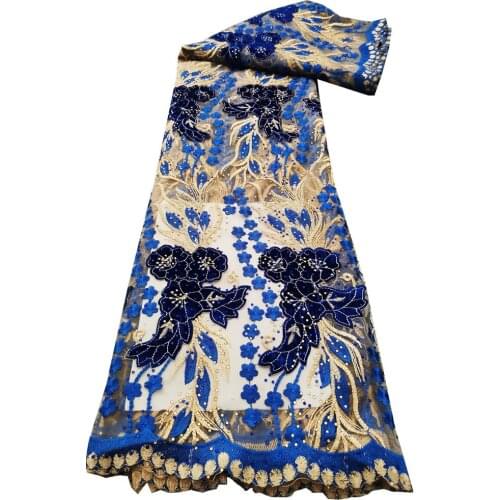 2021 High Quality Lace African Sequins Lace Fabric French Net Embroidery Tulle Lace Fabric For Nigerian Wedding Party jl69-18