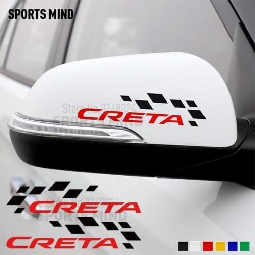 5 Pairs Vinyl Car Styling For Hyundai Creta ix25 Accessories Automobiles Rear view Mirror Car Stickers Decals
