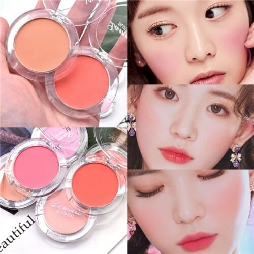 6 Colors Cute Matte Monochrome Blush Peach Pallete Face Mineral Pigment Cheek Blusher Powder Makeup Professional Pink Blusher