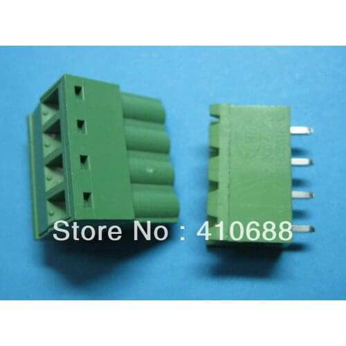 80 Pcs 4 way/pin Pitch 5.08mm Screw Terminal Block Connector Pluggable Type Green 2EDCK-2EDCV-5.08