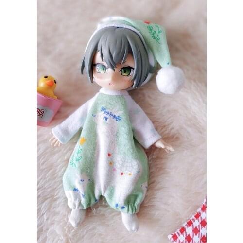 Childrens hand toys 1/12 ob11 doll doll clothes hoodie with big cap available BJD / SD doll accessories ob11doll Sports pants