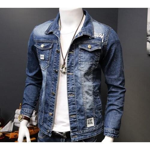 Spring Autumn Fashion Mens Denim Jackets Coats Men cotton Jacket Mens Jean Jacket Outwear Male Cowboy