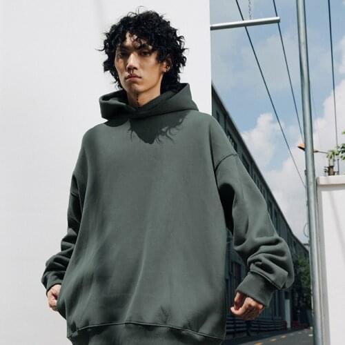 Firmranch 2020 Atumun/Winter/Spring New Men/Women Solid Color Loose Casual Drop Shoulder Fleece Hoodies Loose Hooded Sweatshirts