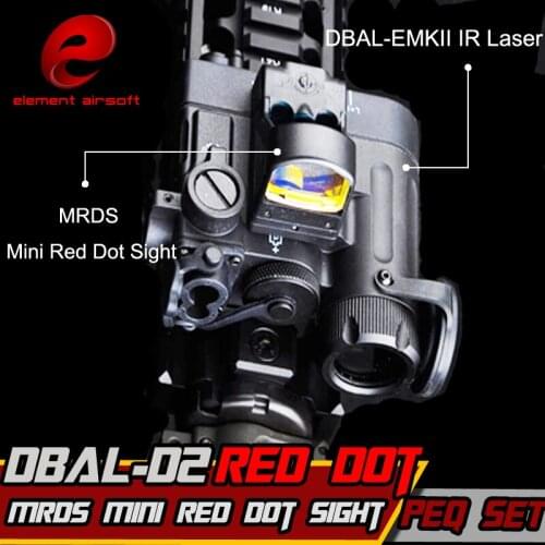 Element Airsoft Flashlight IR Laser Led Torch DBAL-D2 IR Lase Multifunction Tactical IR MRDS Mini Red Dot Hunting Sight EX328