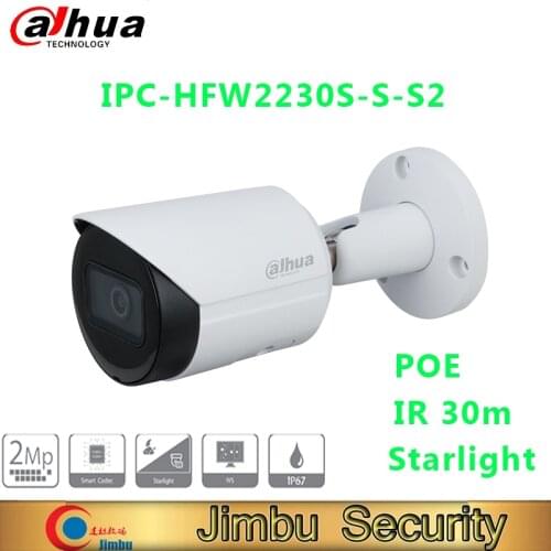 Dahua Security camera IPC-HFW2230S-S-S2 2MP Lite IR Fixed-focal Bullet Network Camera Surveillance camera cctv camera IP camera