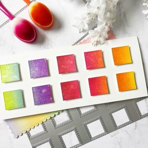 Metal Cutting Dies Slimline Rectangle Square Grid DIY Crafts Card Album Making Scrapbooking Stencil Supplies New Dies 2020