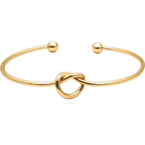 Fashion Knot Initial Bracelets Bangles Tie Knot Bracelet Initial Charm Bracelet Love Bangles for Women Jewelry Pulseiras