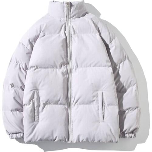 Mens Warm Parkas Streetwear Cotton Coats Slim Male Jackets Solid Windproof Padded Coat Mens Clothing Dropshipping