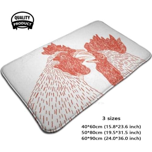 Cockerels Soft House Family Anti-Slip Mat Rug Carpet Pride Queer Sexuality Romantic Love Erotic Passion Beautiful Cockerel