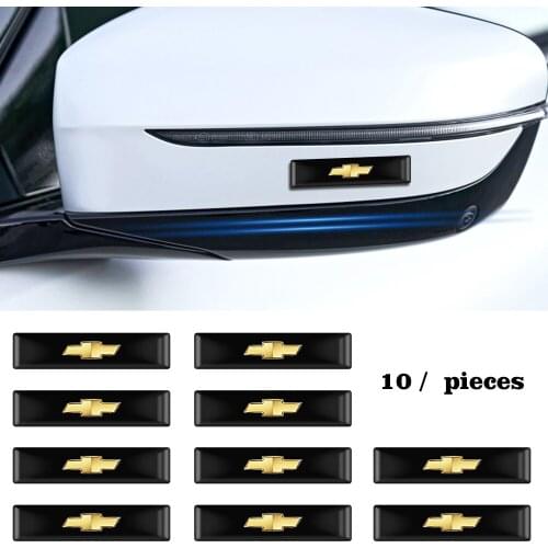 10Pcs 3D Car Styling Decoration Epoxy Resin Long Emblem Badge Sticker Decals Wheel Steering Wheel Decals for Chevrolet Captiva