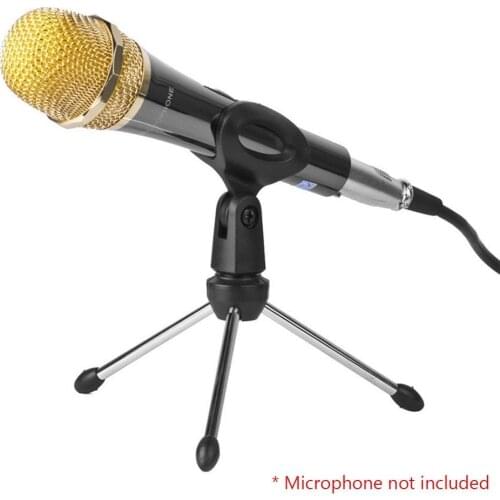 Mini Portable Microphone Bracket Stand Tripod Desktop Adjustable Mic Holder